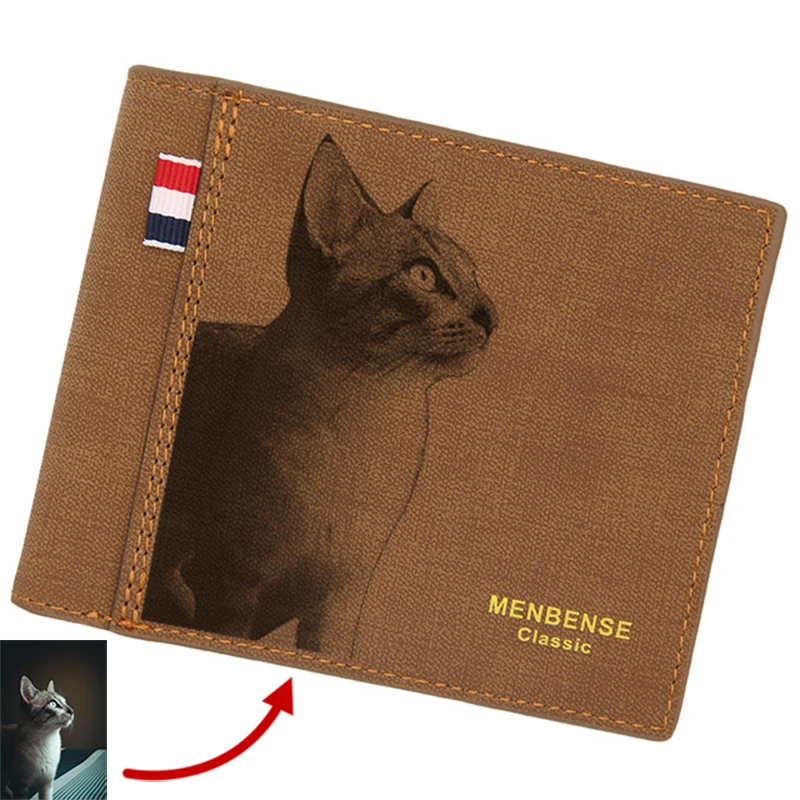 

Custom Picture Wallet Ultra-thin Young Students Simple Fashion Diy Customized Photo Lettering Picture Holiday Gift Wallets Purse