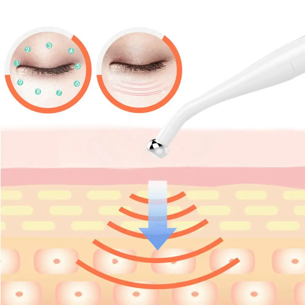 EMS Вибрационный массажер для ухода за глазами, электрический прибор против старения кожи лица, омоложение, подтяжка, удаление морщин, терапевтические инструменты