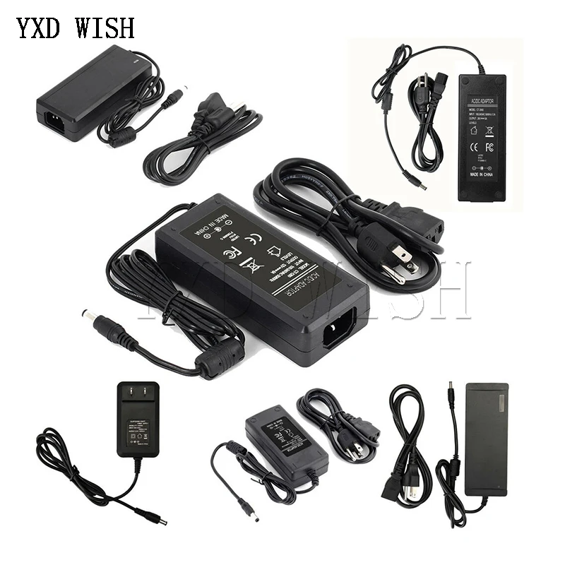 범용 전원 어댑터 공급 충전기 어댑터, AC 110-240V 전원 DC 5V 9V 10V 12V 13V 15V 24V 1A 2A 3A 5A 8A 10A, LED 용 Eu 미국