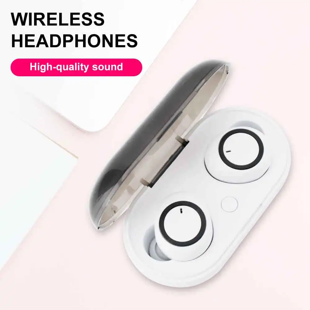 

M6 TWS 5.0 Bluetooth headphone 3D stereo wireless earphone with dual microphone Earbud with Portable Mic and Charging box