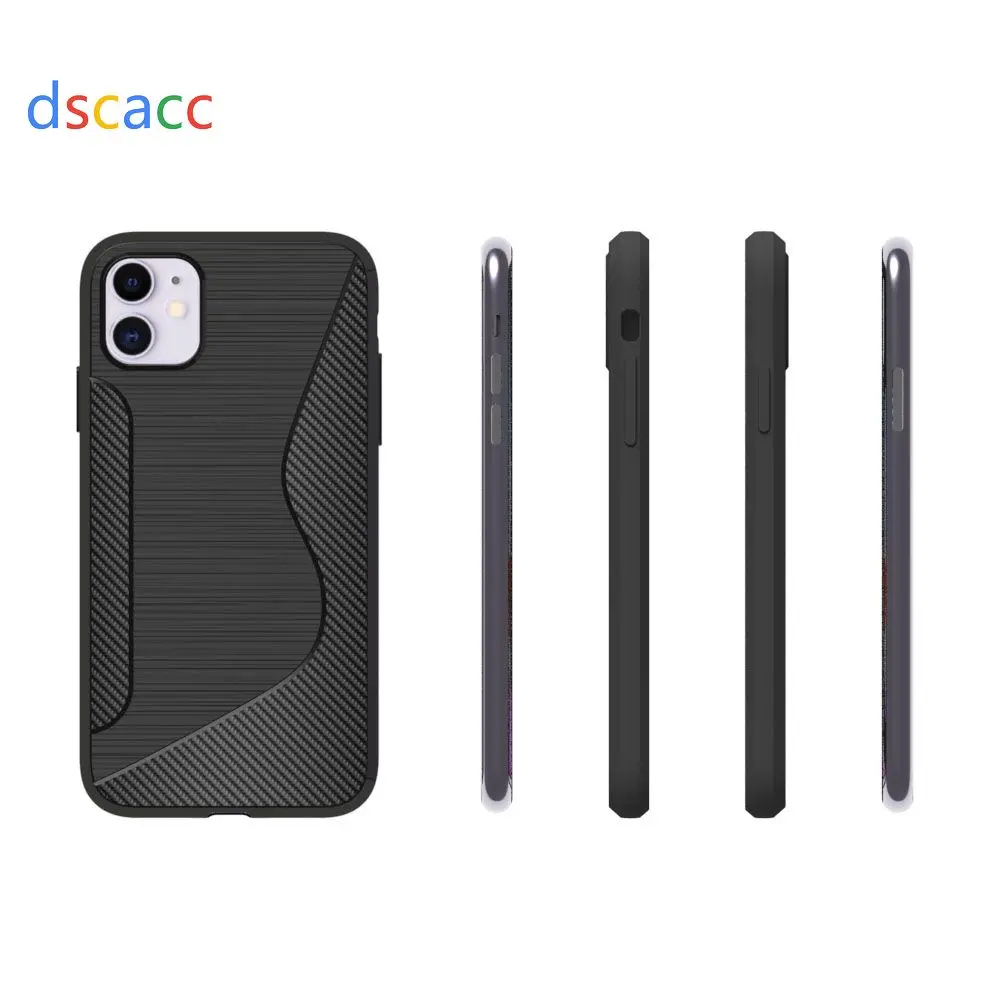 DSCACC S line TPU чехол мягкий чехол для iPhone 11 6,1 11PRO 5,8 11 PRO MAX 6,5 задняя крышка для XS XR XS Max 100 шт