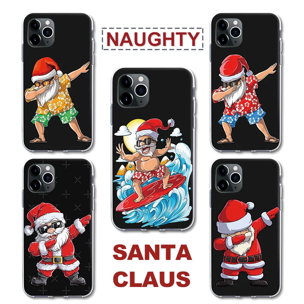 Креативный Рождественский чехол CASEIER для iPhone 12 11 Pro X XR XS 7 8 в стиле хип хоп Санта