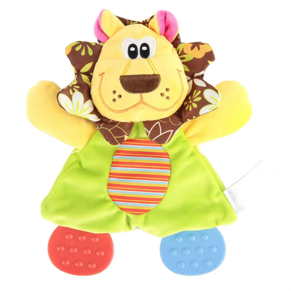 Baby Plush Animal Soothing Towel Toy Bed Accompany Appeased Toy Rattle 6A