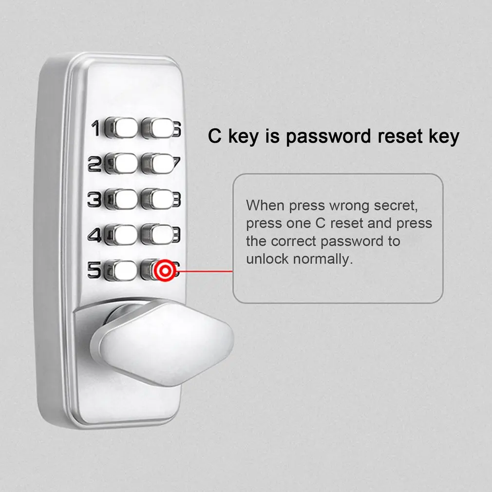 Цифровой кодовый дверной замок механический кодовый бесклавишный дверной замок Водонепроницаемый генератор пароль электронный замок