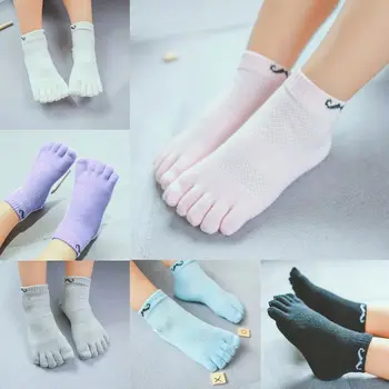 

Children Cartoon Cotton Split Toe Socks Spring Summer Stripes Kids 5-toe Sock U50F