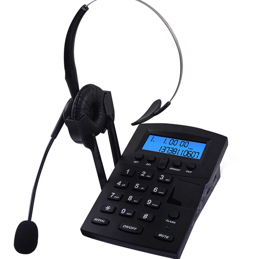 corded telephone headset