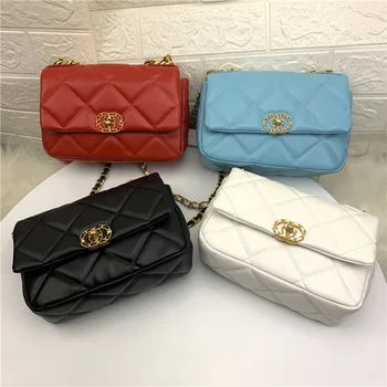 

European and American women's bags 2020 new shoulder bag fashion messenger bag tide leisure chain diamond checkered bag