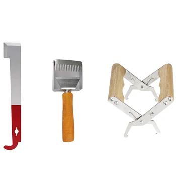 

Beekeeping Supplies Set Of 3, Stainless Steel Beehive Tools Kit
