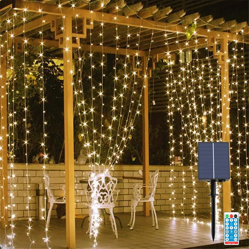 Curtain Icicle String Lights Decoratives Fairy Christmas Garlands Outdoor Decors 