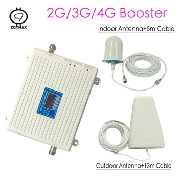 

ZQTMAX mobile amplifier 3g 4g repeater 1800 2100Mhz LTE UMTS network Signal Booster with full antenna accessories