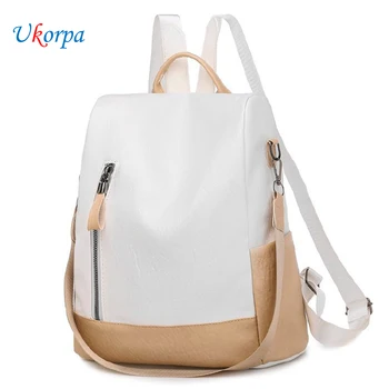 

Women Leather Anti-theft Backpacks Vintage Female Shoulder Bag Sac A Dos School Backpack For Girls Bagpack Lady Mochila Feminina