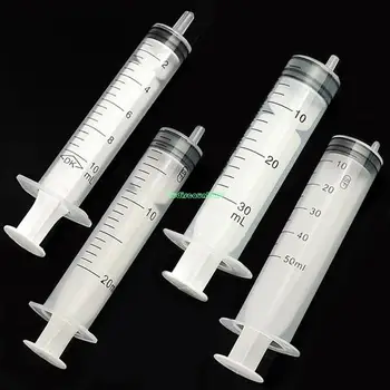 

8Pcs/LOT 10ml 20ml 30ml 50ml New Disposable Plastic Injector Syringe For Hydroponics Measuring Nutrient each 2pcs
