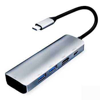 

Type-C Docking Station 5 in 1 Hub 4K HDMI PD 60W Converter Adaper For Iaptops computer phone pad switch key computer