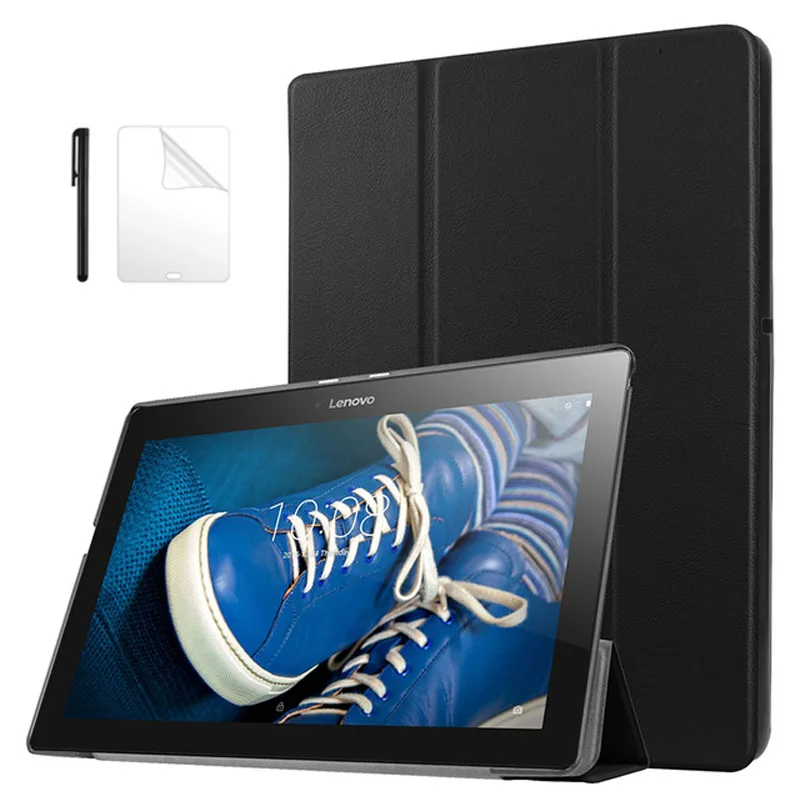 For Lenovo Tab 2 A10-70F/L A10-30 X30F/M Slim Folding Flip PU Leather 3 X70 X70F X70M 10 TB-X103F X103F case +FilmPen |