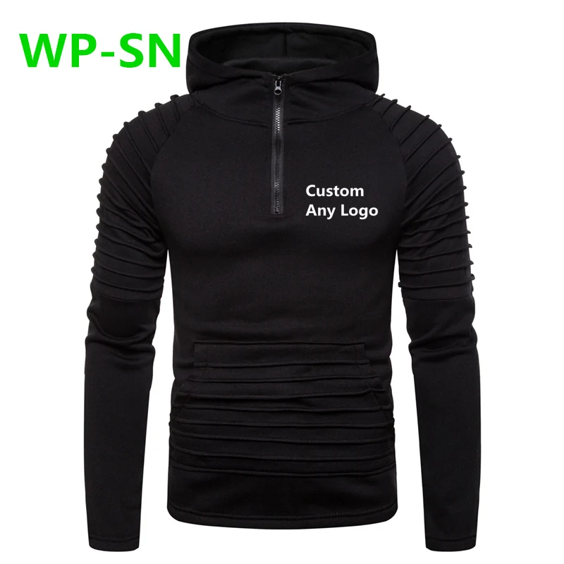 WP-SN Новые Зимние флисовые мужские толстовки на молнии с принтом Highstreet Fold рукава мужские повседневные толстовки спортивная одежда облегающая спортивная одежда