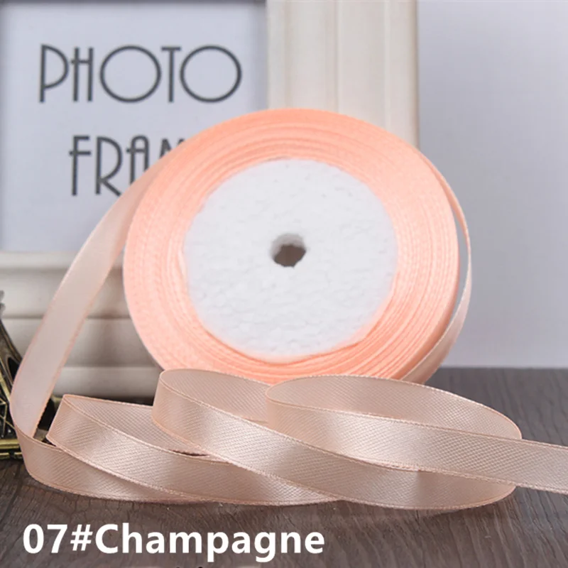Elegant 25-Yard Grosgrain Satin Ribbon for DIY Wedding & Christmas Decorations, Crafting, Gift Wrapping, and Bow Making – 6mm to 50mm Width