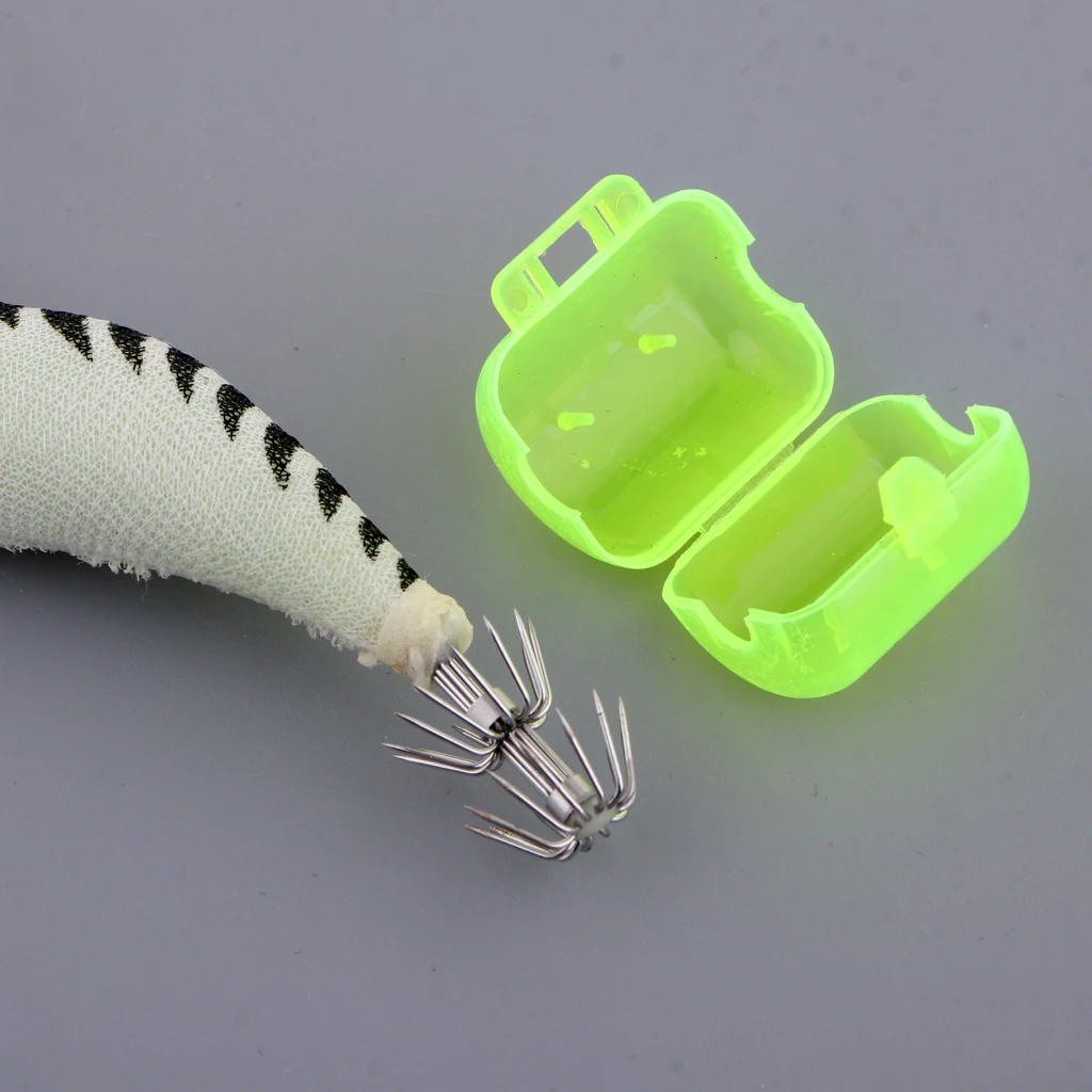 Fishing Plastic Hard Shrimp Lure Luminous Glow in Dark Prawn Squid Jig Hooks Fishing Baits for Fisherman