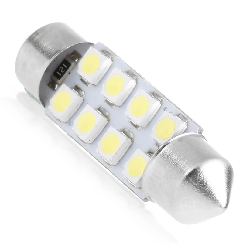 

1 PC 36mm LED Light 1210 8SMD Car Dome Double-Tip Reading Lamp Roof Bulb