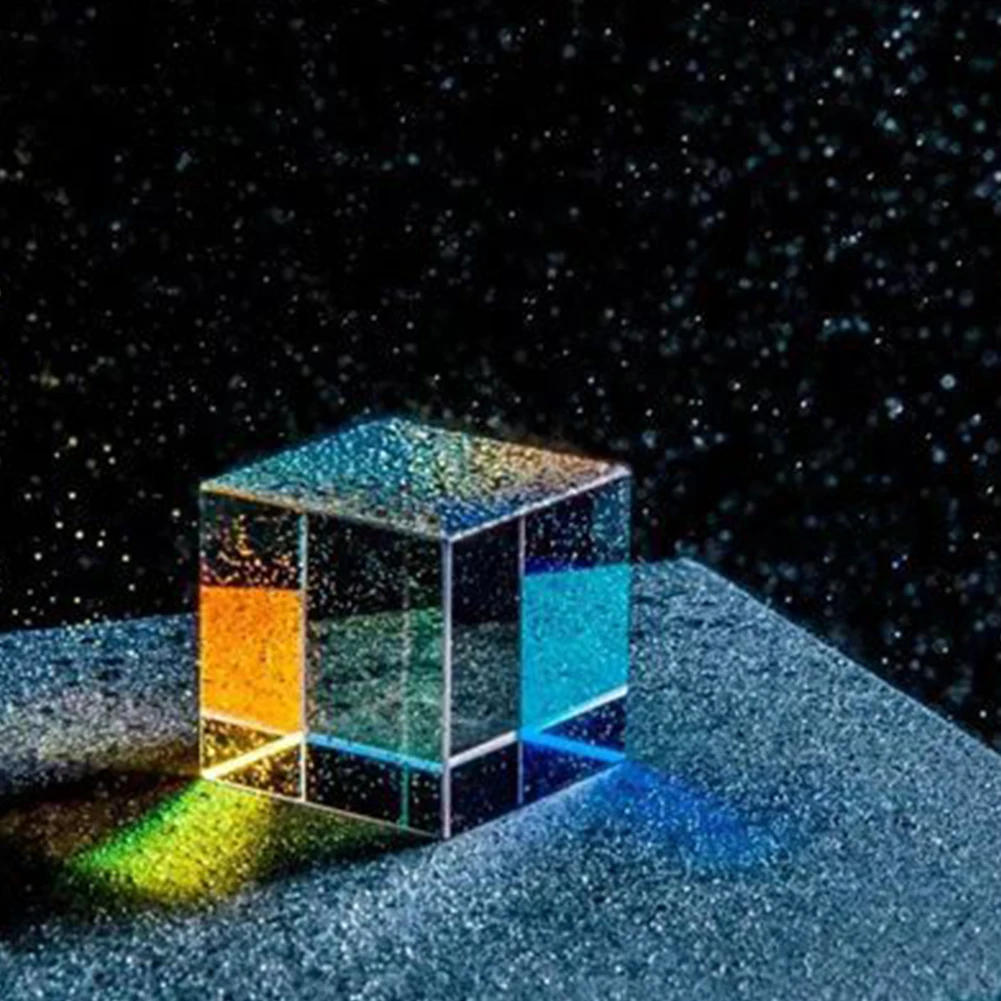  Spotlight Physics Teaching Decoration Cube Prism Splitter Lightweight Square Beam Portable RGB Inst - 4000312988652
