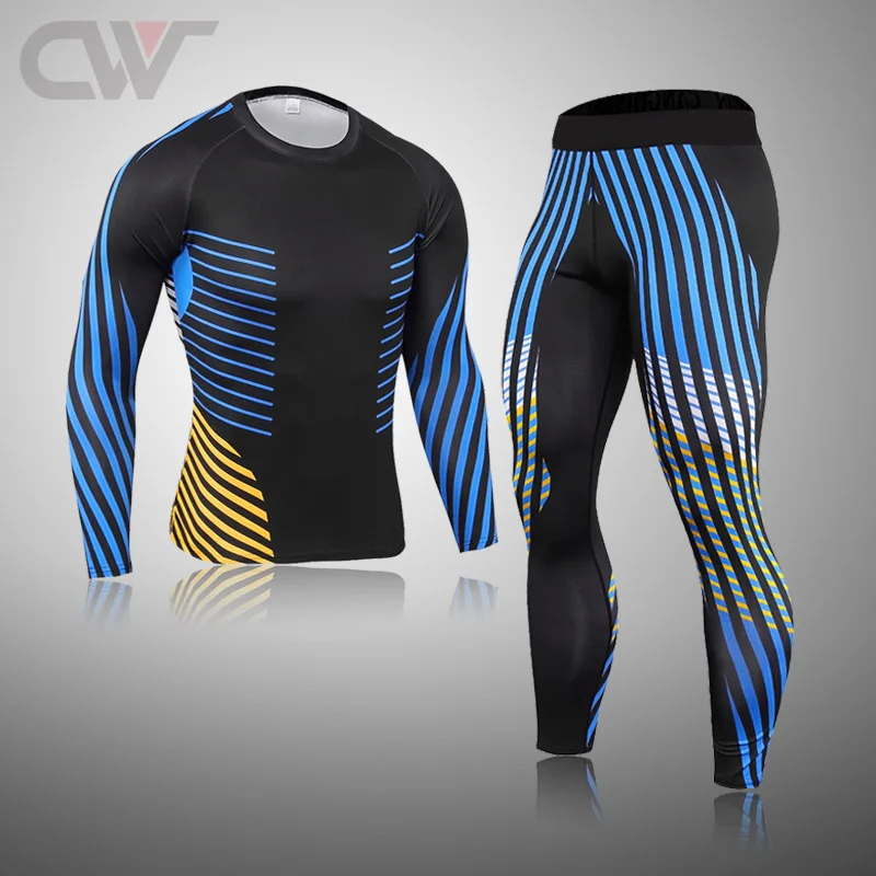 Winter New Men Ski Thermal Underwear Sets Compression Sweat Quick Drying Cycling Thermo Underwear Men Clothing Long Johns 6