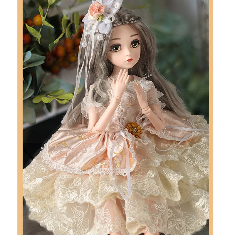 BJD куклы 26 подвижные Соединенные тело 3D глаза свадебное платье одежда девушка кукла с обувью Аксессуары куклы игрушки для девочек подарок - Цвет: As picture