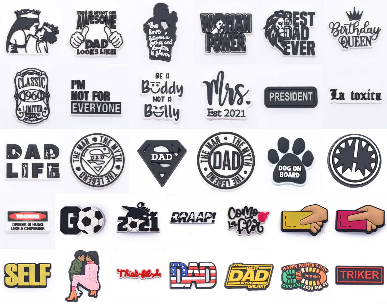 Лидер продаж 1 шт. Кроксы для обуви шармы на День отца классическое украшение