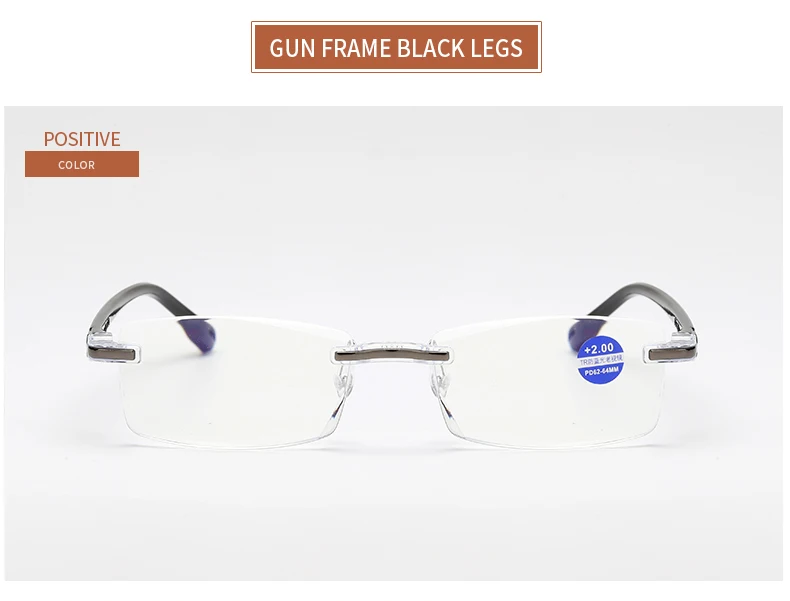 Новые ультралегкие очки для чтения без оправы для женщин и мужчин прозрачные линзы анти-Blu-Ray Компьютерные очки для дальнозоркости очки диоптрий
