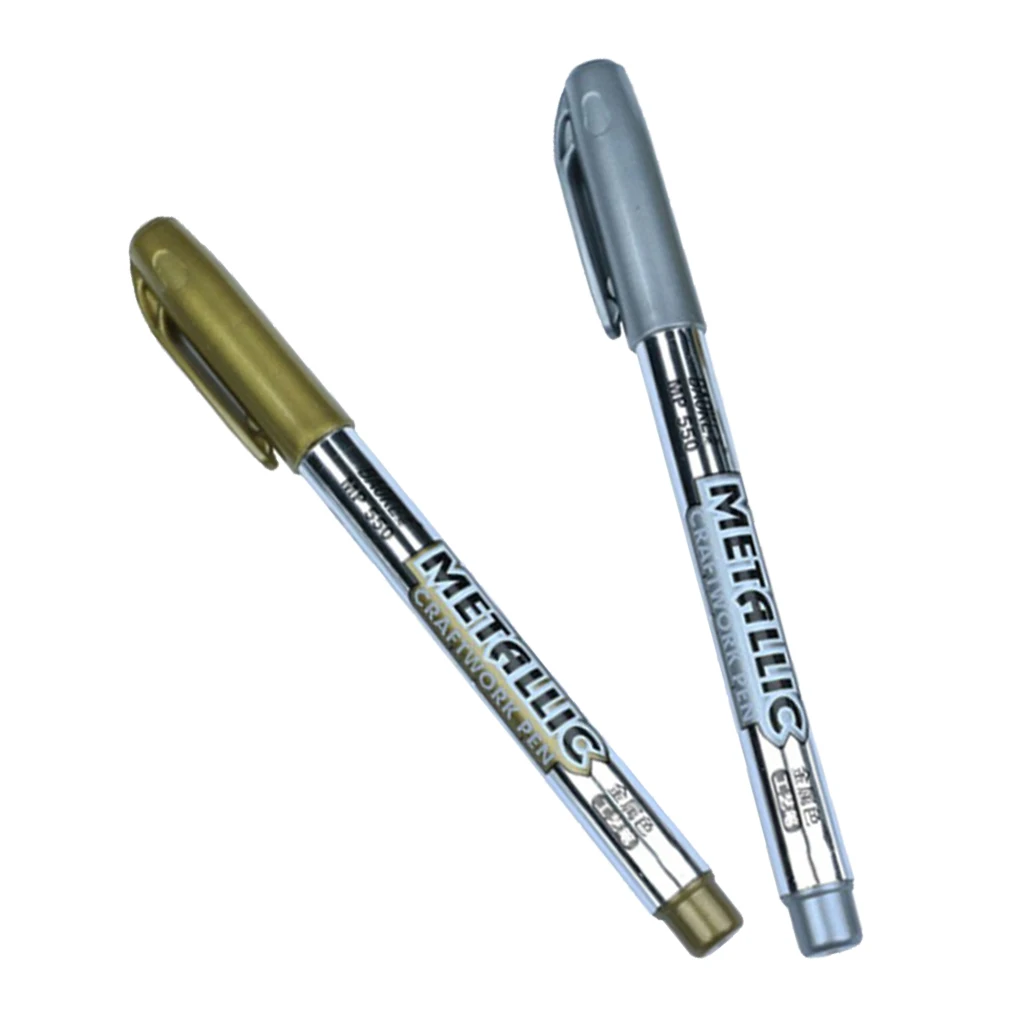 2x Paint Wax Sealing Color Graffiti Pen Marker Ornament Plastic Gold+Silver 2x Paint Wax Sealing Color Graffiti Pen Marker Ornament Plastic Gold+Silver
