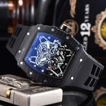 

red sliver blue Luxury RM Men Waterproof Watch Male Watches Automatic Man Wristwatches Clock Gift Best Gifts for Men