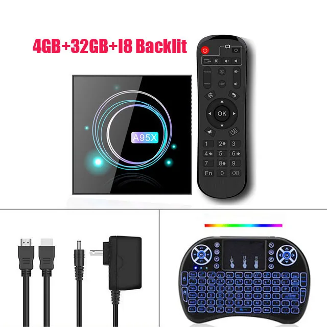4GB 32GB I8B A95X Android ТВ контейнер под элемент питания 2G 16G ТВ Box Android 9,0 2,4G& 5G, Wi-Fi, Amogic S905X3 4 Гб Оперативная память 64 Гб Встроенная память 4K 75fps Netflix Google Смарт ТВ коробка - Цвет: 4GB 32GB I8B