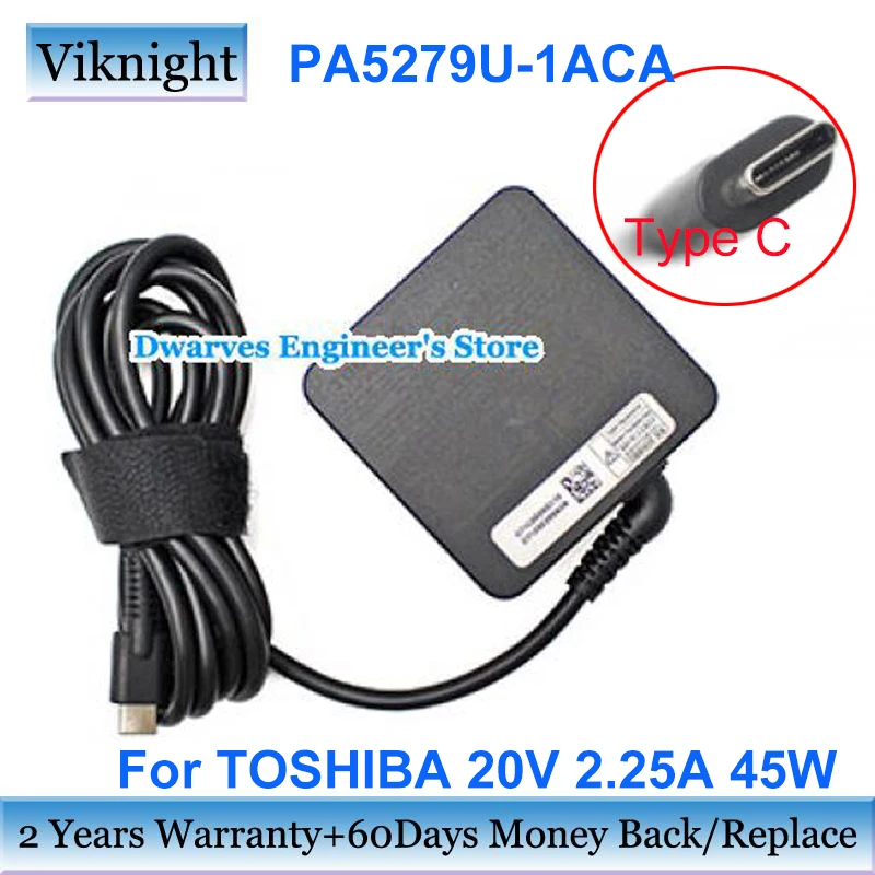 

Genuine PA5279U-1ACA AC Adapter for Toshiba TECRA X40-D-10 PORTEGE X20W 20v 2.25A Power Charger Type C Laptop Adapters