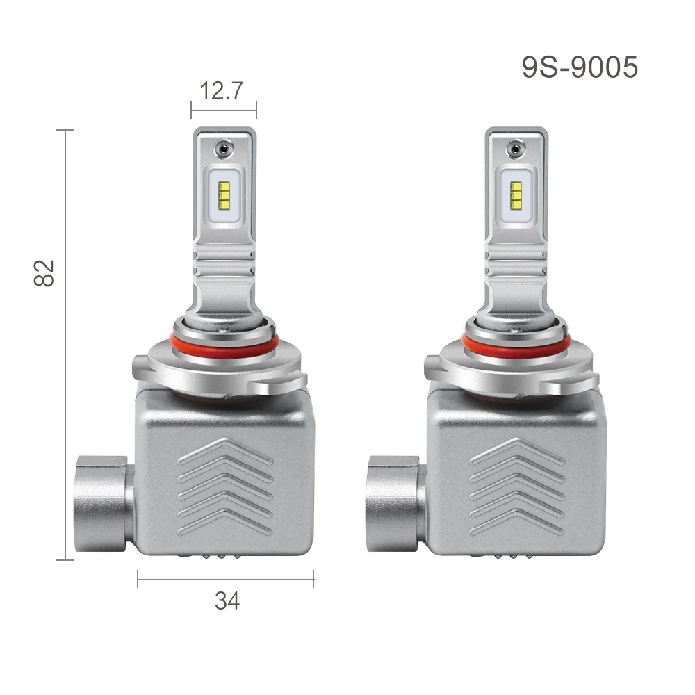 EURS 2 шт. 9S H4 40 Вт 6000LM светодиодный H7 H1 H11 H3 9005 9006 9012 высокого Мощность автомобиль