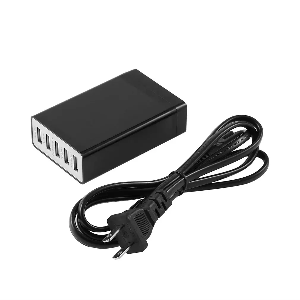 5V 8A 5 портов USB зарядное устройство с кабелем для передачи данных высокоскоростное зарядное устройство для телефона настенный адаптер для зарядки смартфона зарядное устройство