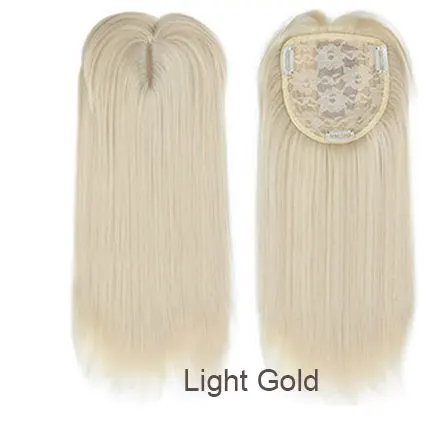 Женский топ, заколка для волос, Удлиненные Прямые Синтетические волосы Air Bang, серый/черный/Блонд, шпилька, челка, высокотемпературное волокно - Цвет: light gold