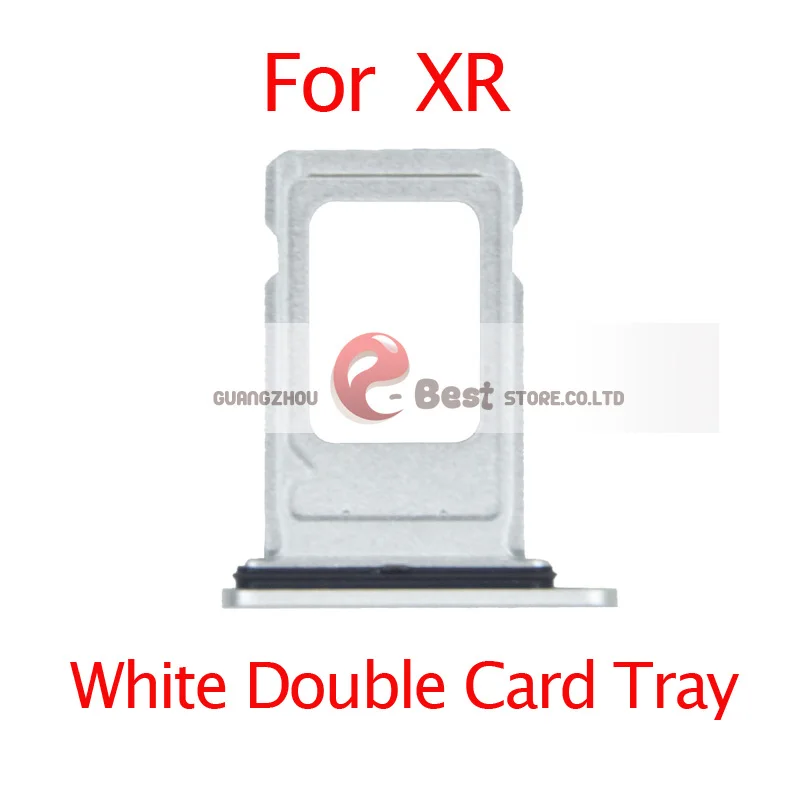 Новинка для iPhone X XR XS MAX Одиночная и двойная Мобильная sim-карта держатель лотка Замена слота - Цвет: XR white double
