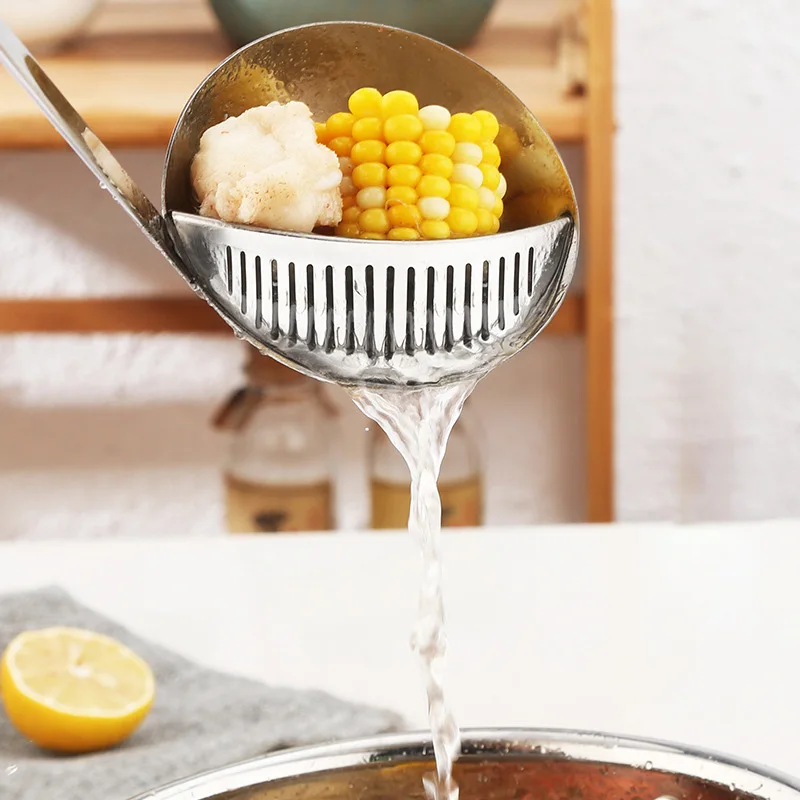 

Stainless Steel Colander Spoons For Cooking Kitchen Removable Strainer Cooking Tools Filter Kitchen Tableware Accessories