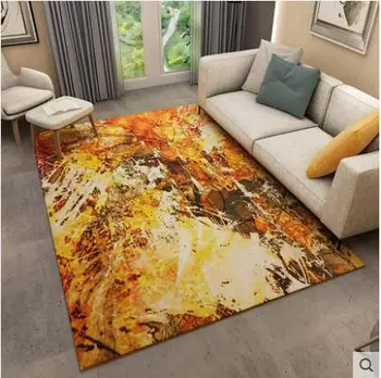 

Lnon-slip Floor Mat Sofa Table Area Rug Children Bedroom Carpet Absorbent Kitchen Mat/eaf Pattern Carpet For Living Room