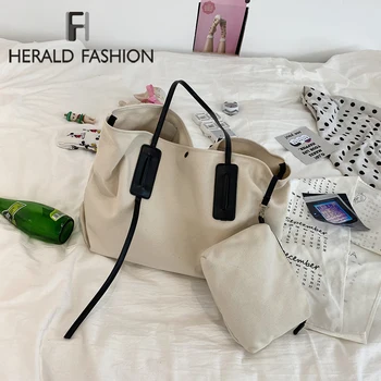 

Large PU Leather Branded Handbag Solid Color Branded Bags 2020 Shoulder Handbags Female Travel Totes Lady Designer Hand Bag