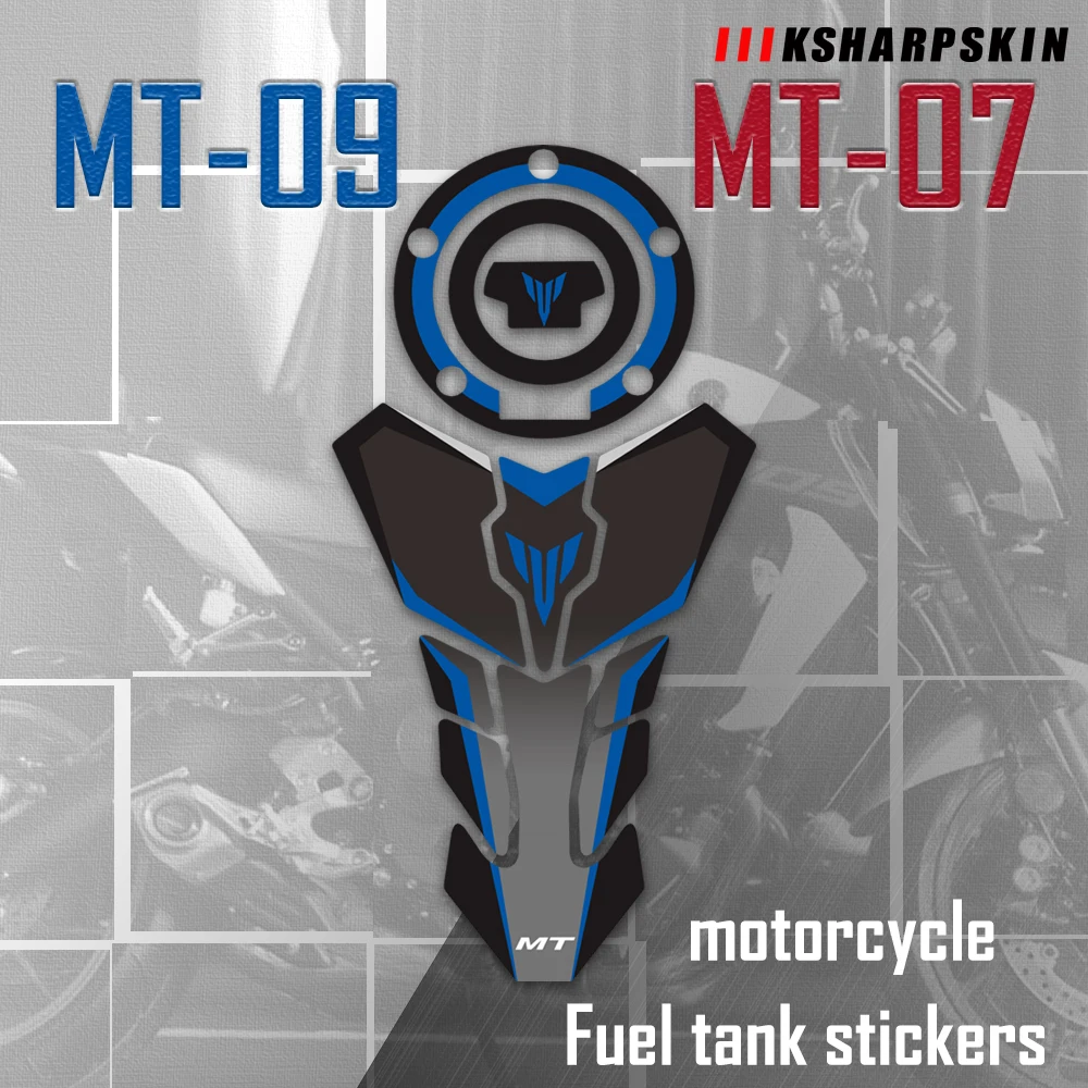 Motorcycle  fuel tank cushion fuel tank cap sticker fuel tank protective cap decal for YAMAHA MT09 MT07 Pretend sticker mt 09/07