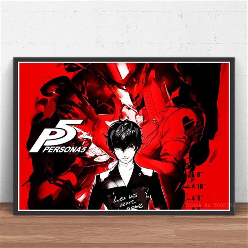 Persona 5 poster de vídeo game anime dos desenhos animados criança pintura  cópias da arte da