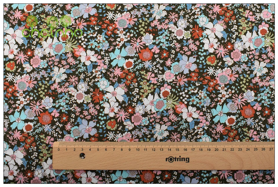 Chainho,Floral Series Printed Plain Cotton Fabric,DIY Quilting&Sewing Poplin Material For Baby&Children Dress,Shirt,Skirt,PCC093