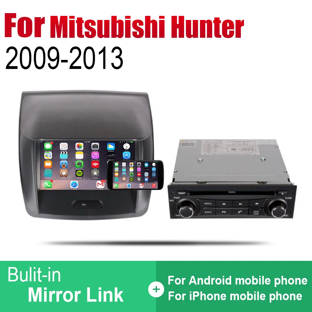 ZaiXi Android 2 Din автомобильное радио, DVD для Mitsubishi Hunter L200 Strada Triton 2009~ 2013 Автомобильный мультимедийный плеер с gps-навигатором