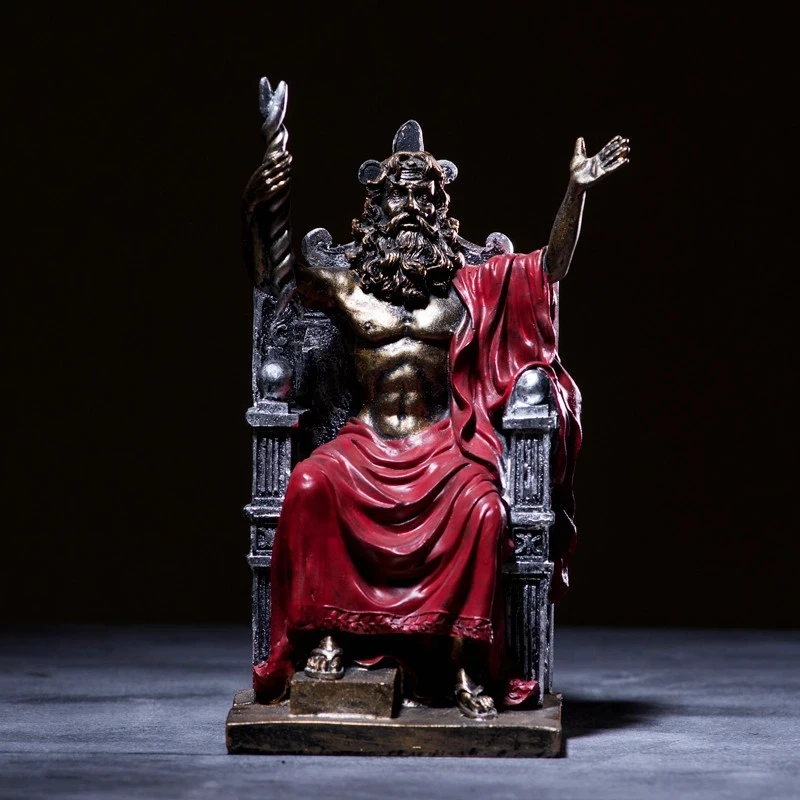 Статуя Греческой мифологии трон Зевса модель искусства Креативные украшения для