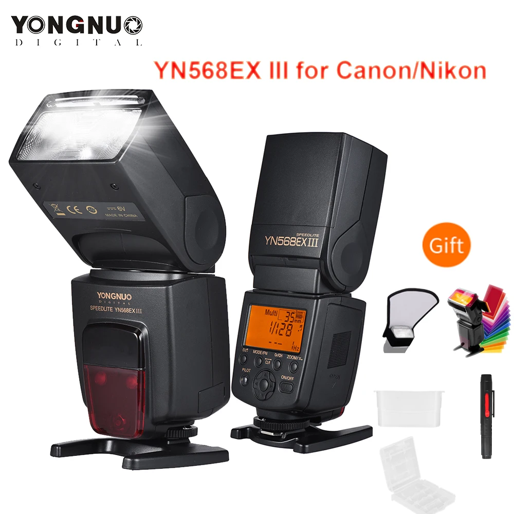 YONGNUO YN568EX III YN568-EX III Беспроводная ttl HSS Вспышка Speedlite для камер Canon 1100d 650d 600d 700d Nikon D800 D750 D7100