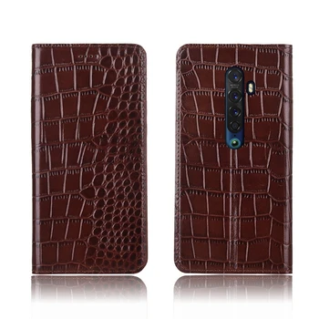 

Crocodile pattern genuine leather card Slot holder case for OPPO Reno 2 phone case for OPPO Reno Z/OPPO Reno holster cover case