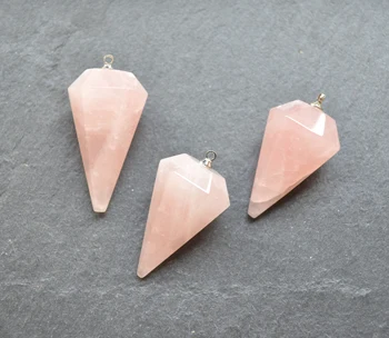 

Nature Rose crystal facted Pendulum pendant for necklace--F0001A