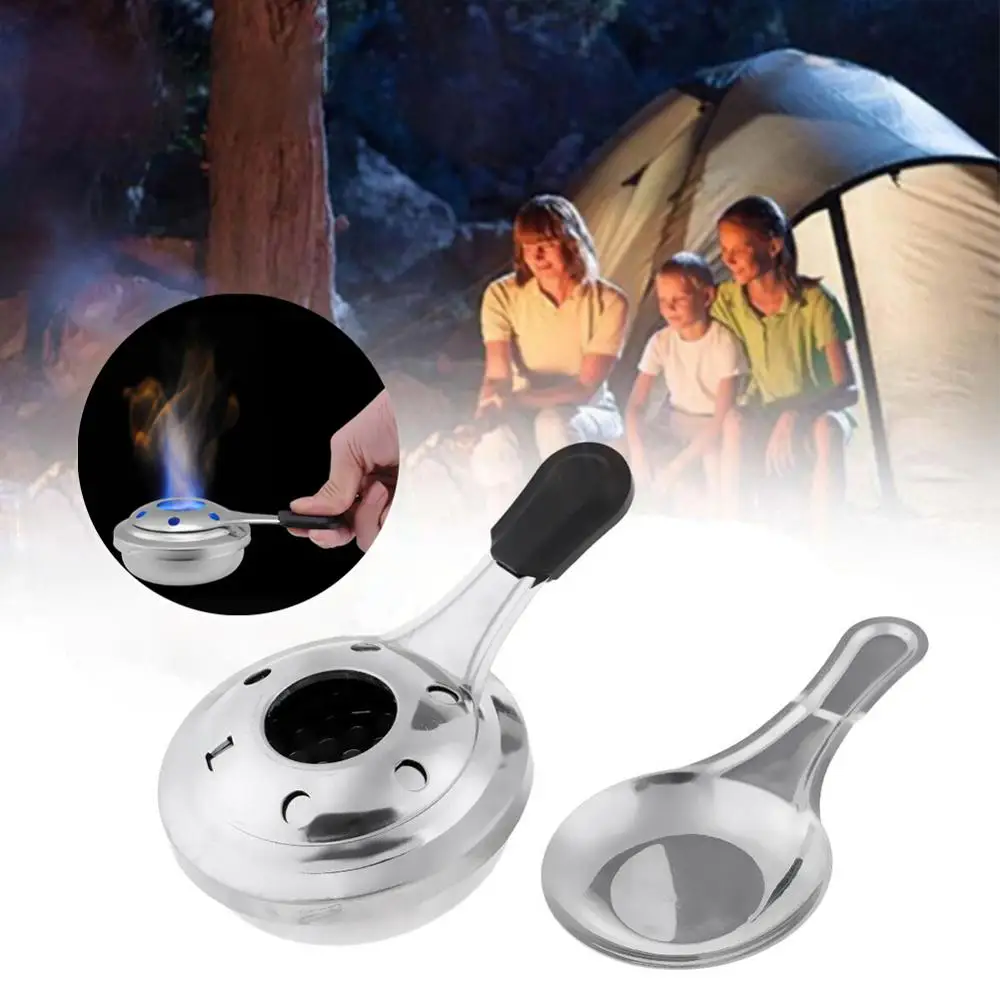 

Outdoor portable stainless steel mini alcohol stove cooking camping hiking cooking hot pot buffet oven grill