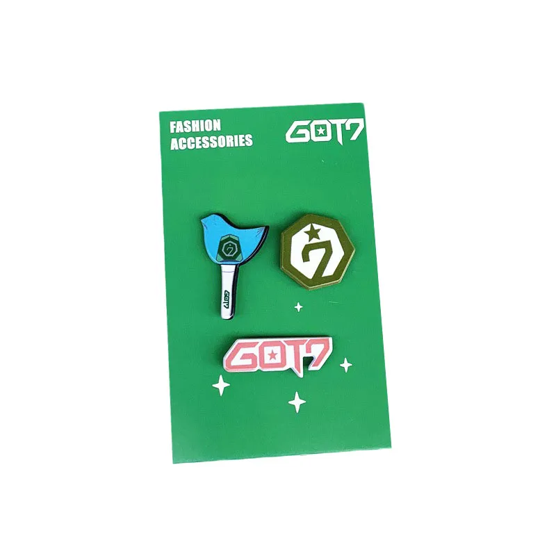 GOT7 Светильник KPOP, эмалированные шпильки, дважды EXO GOT7 WANNA ONE SEVENTEEN, значки с логотипом, ювелирные аксессуары, подарок - Окраска металла: GOT7