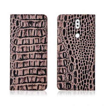 

Crocodile pattern genuine leather magnetic case card slot for Asus Zenfone 5 Lite ZC600KL/Zenfone 5 2018 ZE620KL phone bag funda
