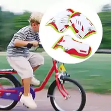 6 шт./компл. Детские Протектор велосипедный и Коньковый Спорт для скейтборда и роликов протектор наколенники налокотники наручные спортивные дети